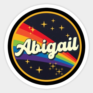 Abigail // Rainbow In Space Vintage Style Sticker